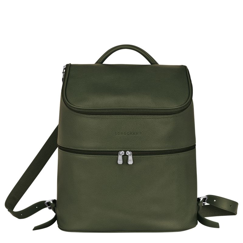 Men Longchamp Le Foulonné Backpack Khaki | Thailand-691CKSRZA