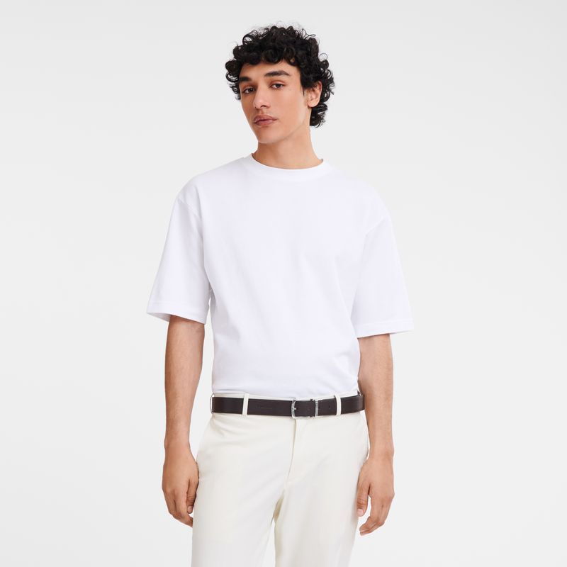 Men Longchamp Le Foulonné Belt Beige / Black | Thailand-781YIDGHZ