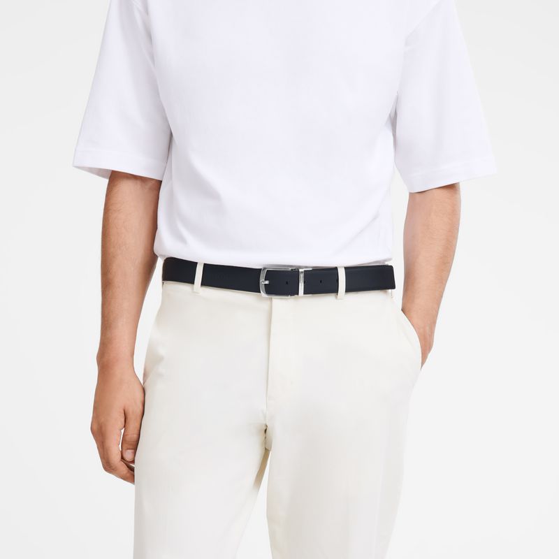 Men Longchamp Le Foulonné Belt Beige / Black | Thailand-781YIDGHZ