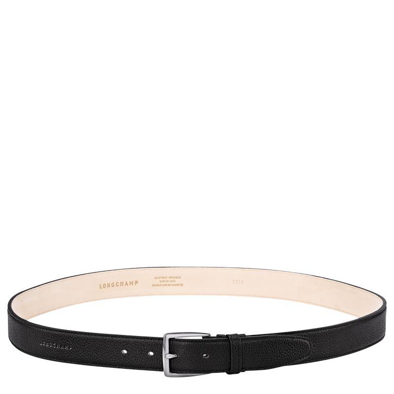 Men Longchamp Le Foulonné Belt Black | Thailand-972QZXICA