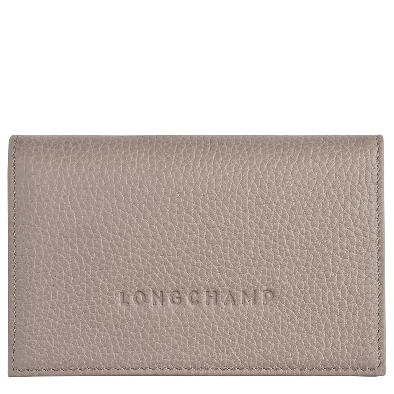 Men Longchamp Le Foulonné Card Holder Beige | Thailand-074JMLZCU