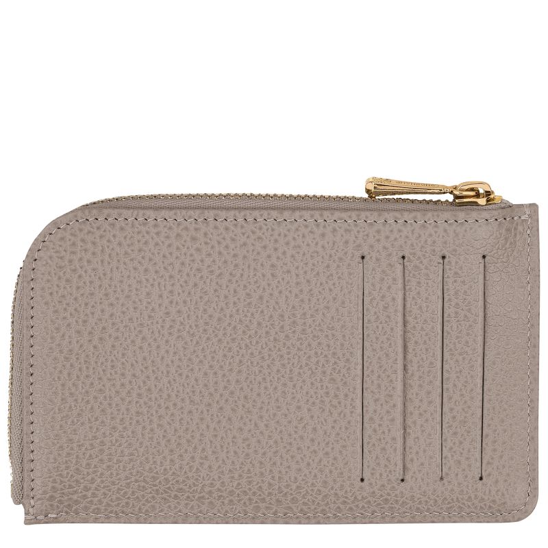 Men Longchamp Le Foulonné Card Holder Beige | Thailand-549ACIXDP