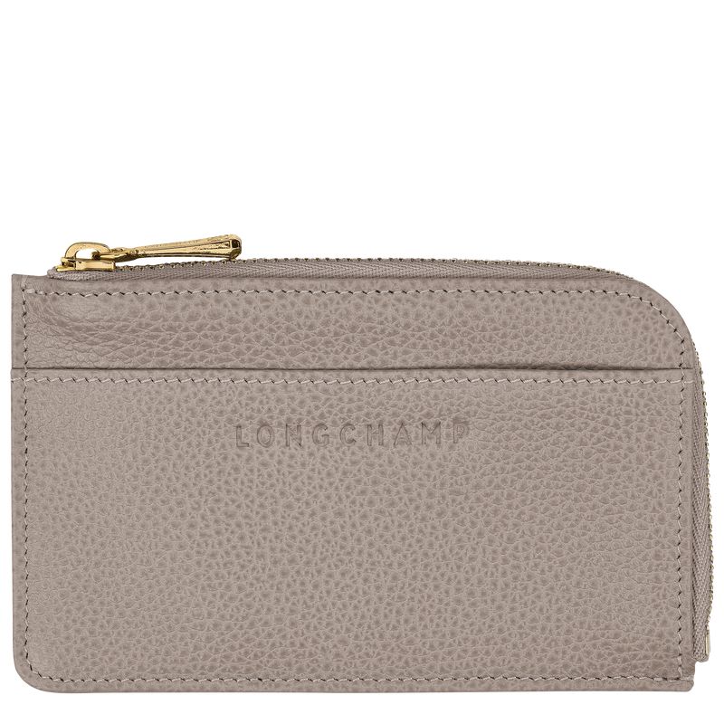 Men Longchamp Le Foulonné Card Holder Beige | Thailand-549ACIXDP