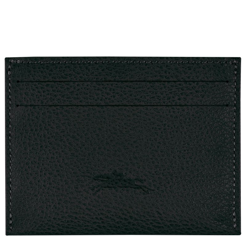 Men Longchamp Le Foulonné Card Holder Black | Thailand-092UMLQAH