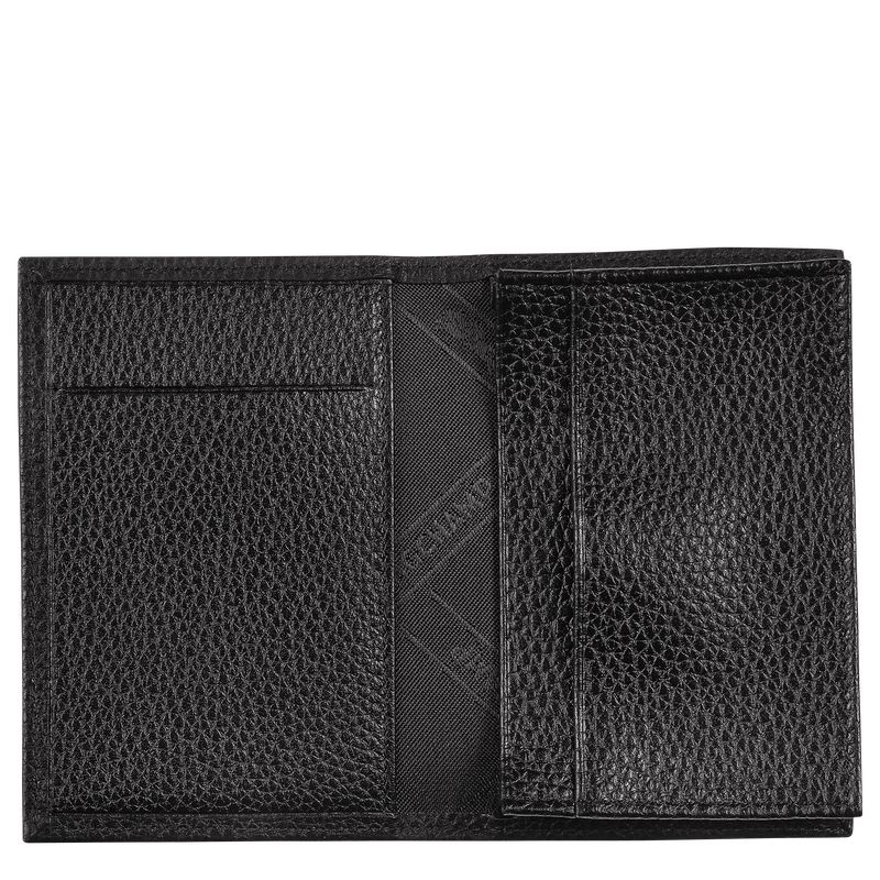 Men Longchamp Le Foulonné Card Holder Black | Thailand-389BLOTDV