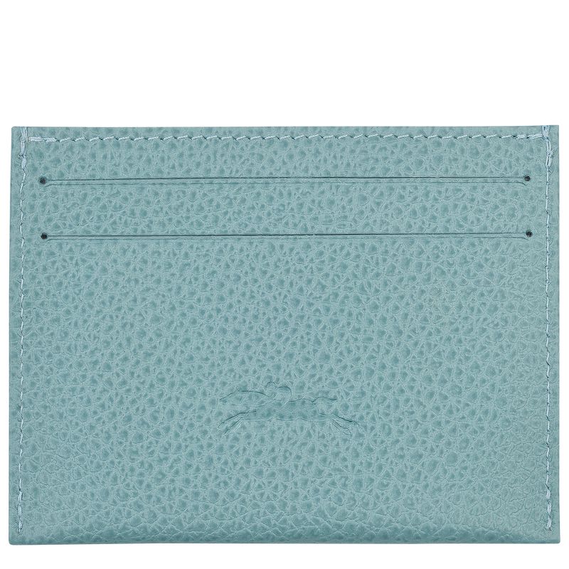 Men Longchamp Le Foulonné Card Holder Blue | Thailand-549CLQAKH
