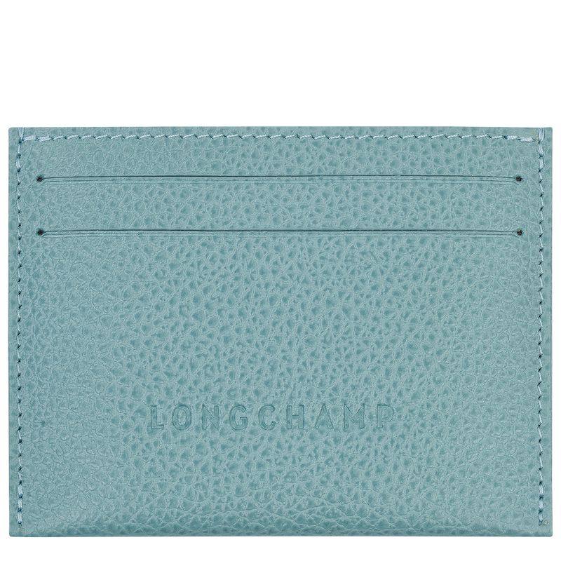 Men Longchamp Le Foulonné Card Holder Blue | Thailand-549CLQAKH