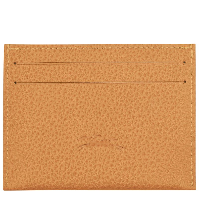 Men Longchamp Le Foulonné Card Holder Brown | Thailand-138QWSNPB