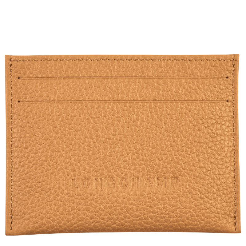 Men Longchamp Le Foulonné Card Holder Brown | Thailand-138QWSNPB