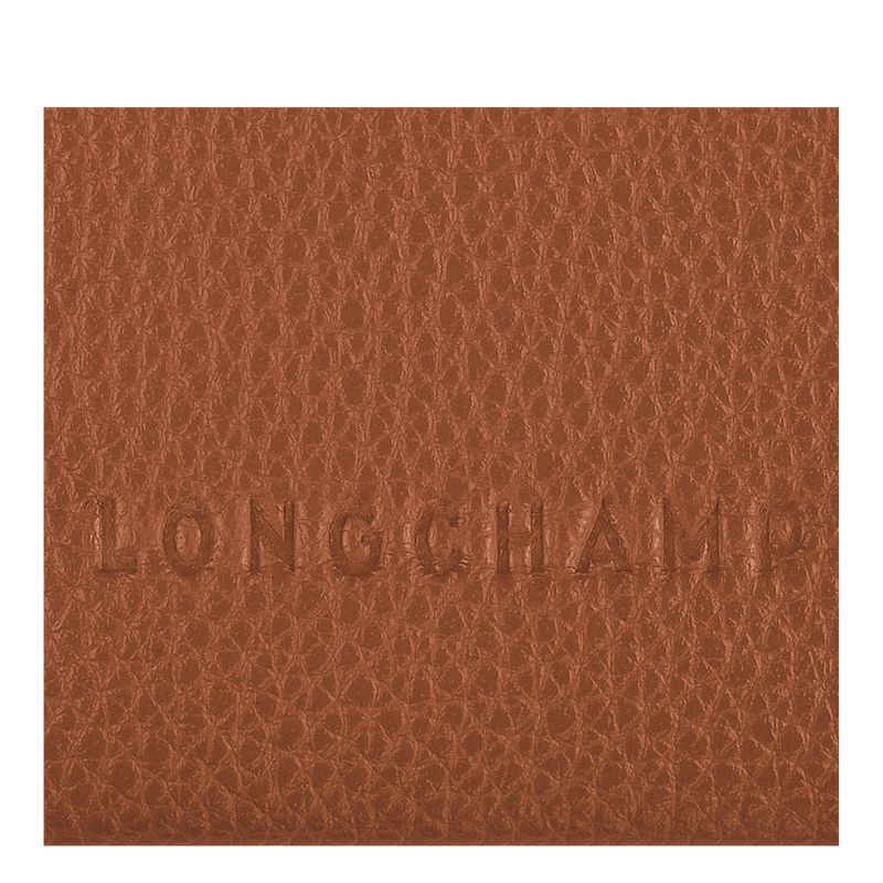 Men Longchamp Le Foulonné Card Holder Brown | Thailand-206LDATFG