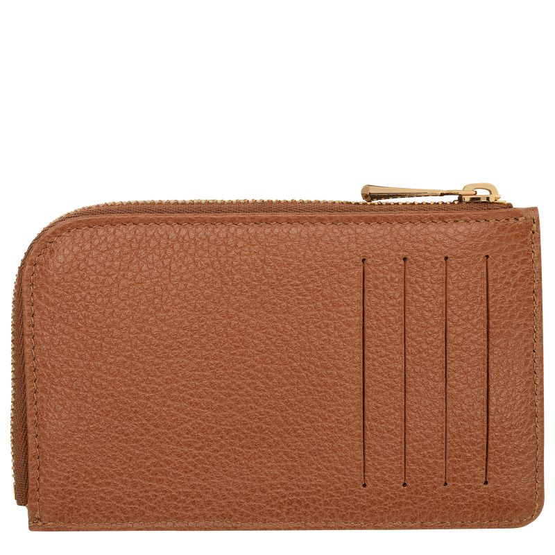 Men Longchamp Le Foulonné Card Holder Brown | Thailand-278KSCFYQ