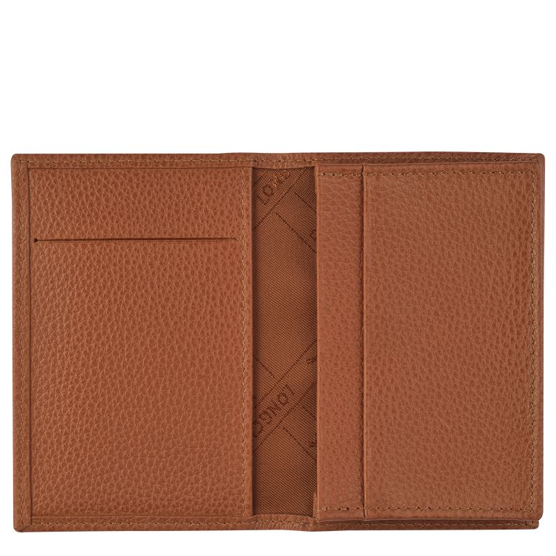 Men Longchamp Le Foulonné Card Holder Brown | Thailand-354GYAVFS