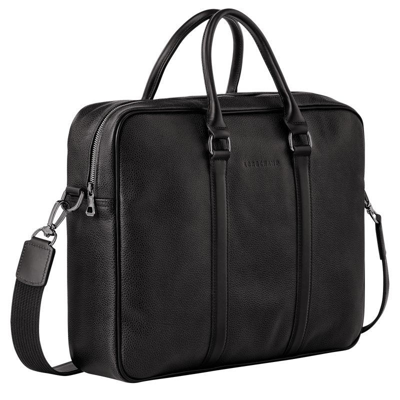 Men Longchamp Le Foulonné M Briefcase Black | Thailand-216IQGLWV