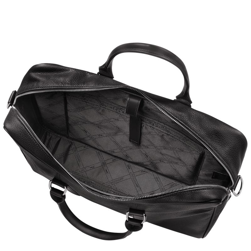 Men Longchamp Le Foulonné M Briefcase Black | Thailand-216IQGLWV