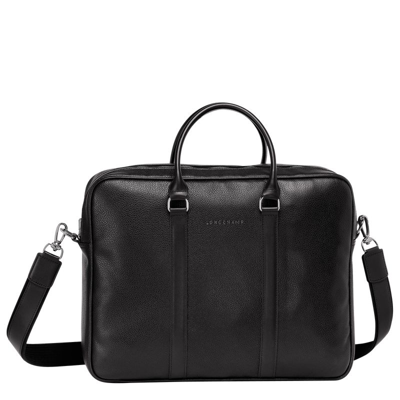Men Longchamp Le Foulonné M Briefcase Black | Thailand-216IQGLWV