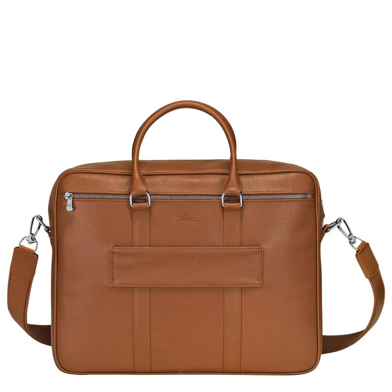 Men Longchamp Le Foulonné M Briefcase Brown | Thailand-639SOUHAV