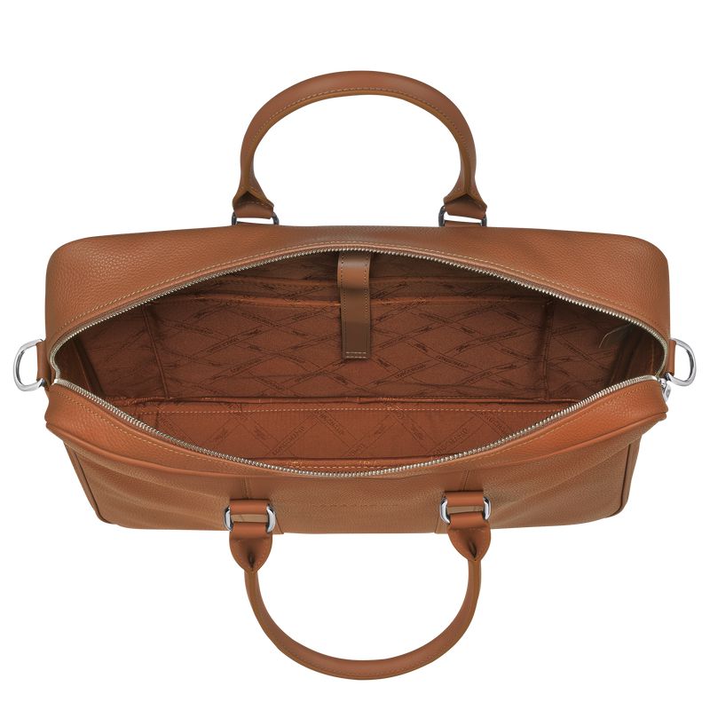 Men Longchamp Le Foulonné M Briefcase Brown | Thailand-639SOUHAV