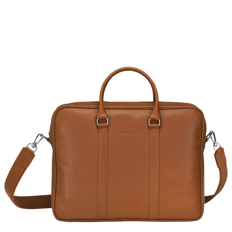Men Longchamp Le Foulonné M Briefcase Brown | Thailand-639SOUHAV