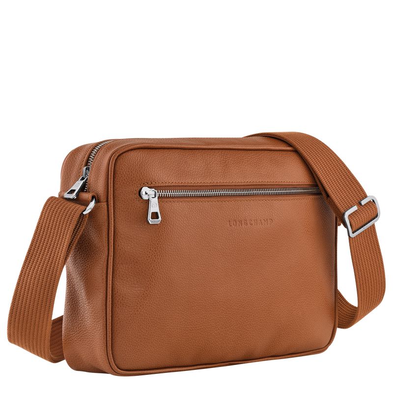 Men Longchamp Le Foulonné M Camera Crossbody Bag Brown | Thailand-842RVMOLH