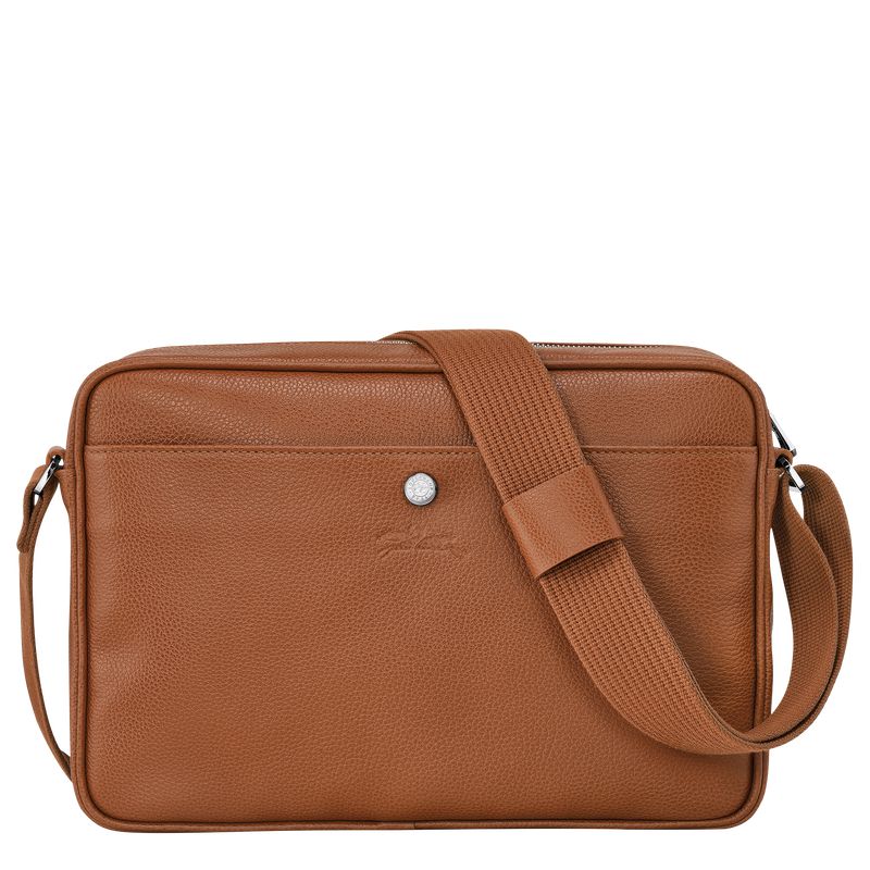 Men Longchamp Le Foulonné M Camera Crossbody Bag Brown | Thailand-842RVMOLH