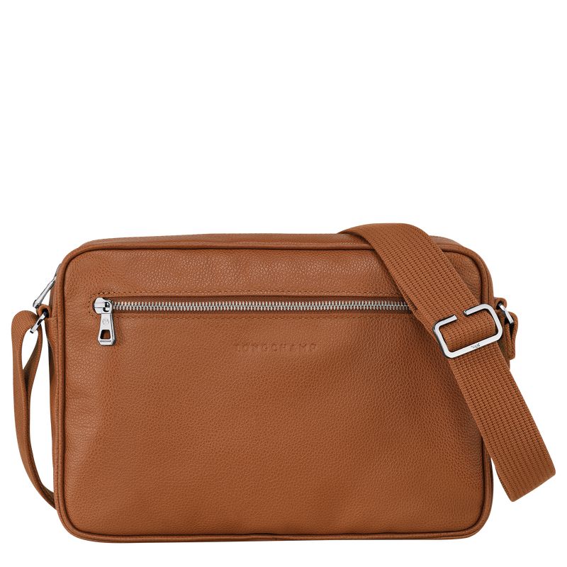 Men Longchamp Le Foulonné M Camera Crossbody Bag Brown | Thailand-842RVMOLH