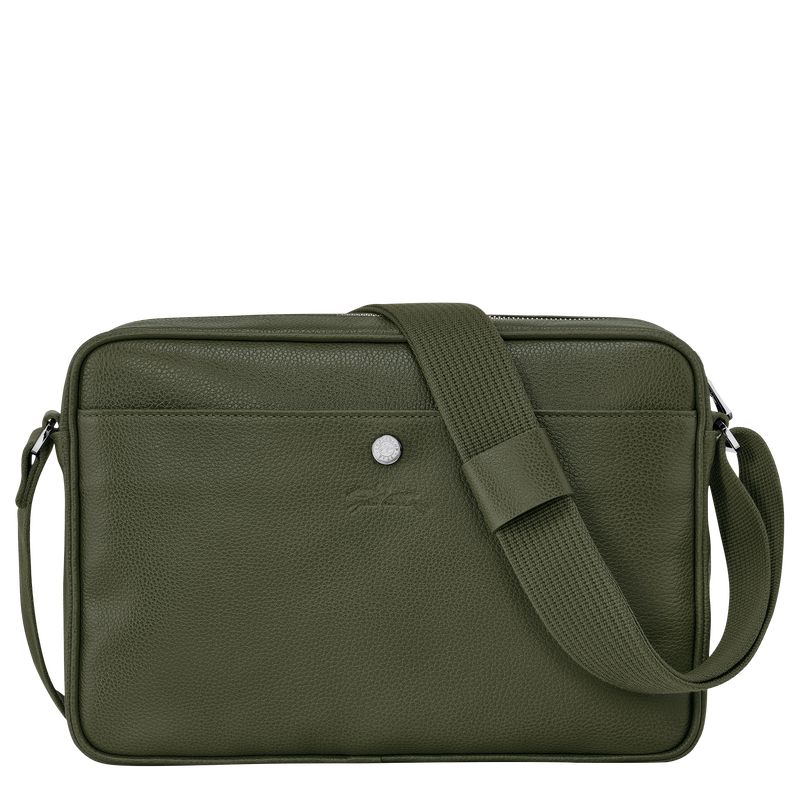 Men Longchamp Le Foulonné M Camera Crossbody Bag Khaki | Thailand-309YMUPJG