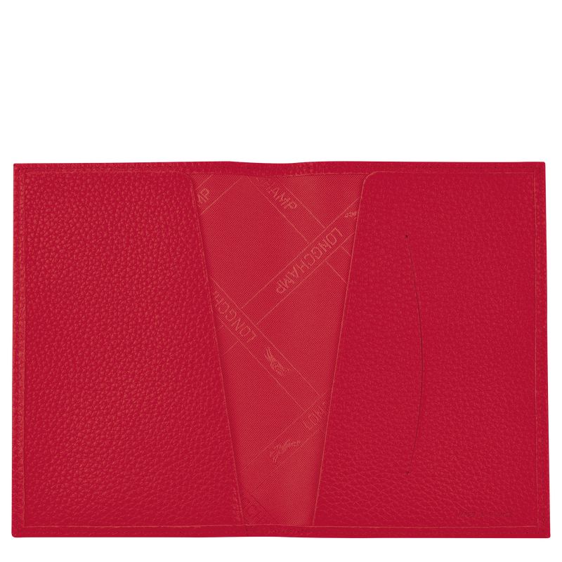 Men Longchamp Le Foulonné Passport Holder Red | Thailand-032CRGPXA