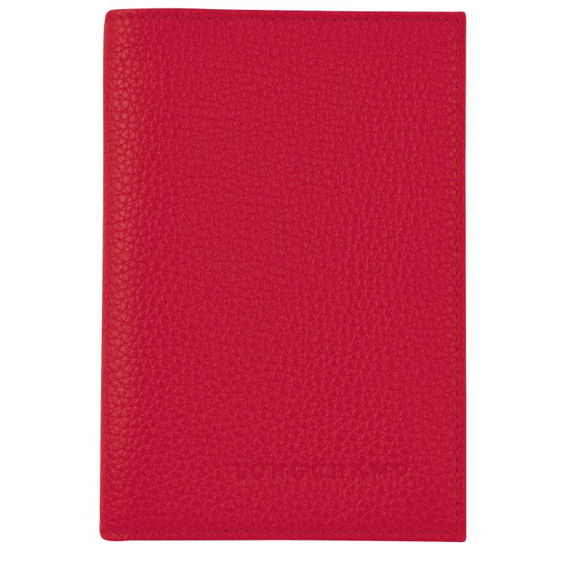 Men Longchamp Le Foulonné Passport Holder Red | Thailand-032CRGPXA