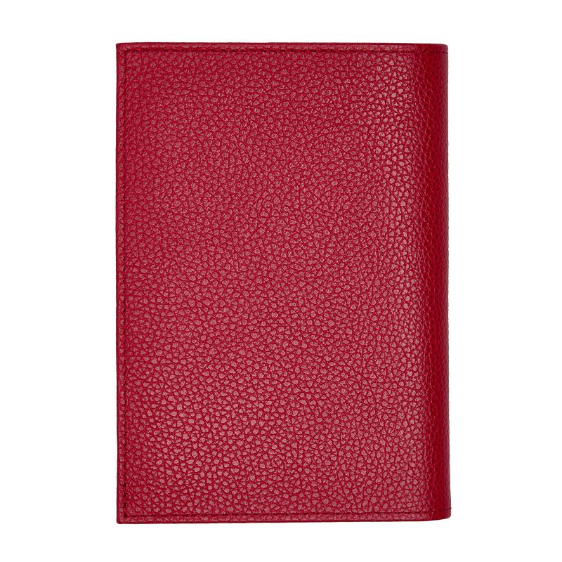 Men Longchamp Le Foulonné Passport Holder Red | Thailand-608NCMFRQ