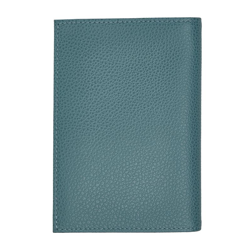 Men Longchamp Le Foulonné Passport Holder Blue | Thailand-346RSGPCD