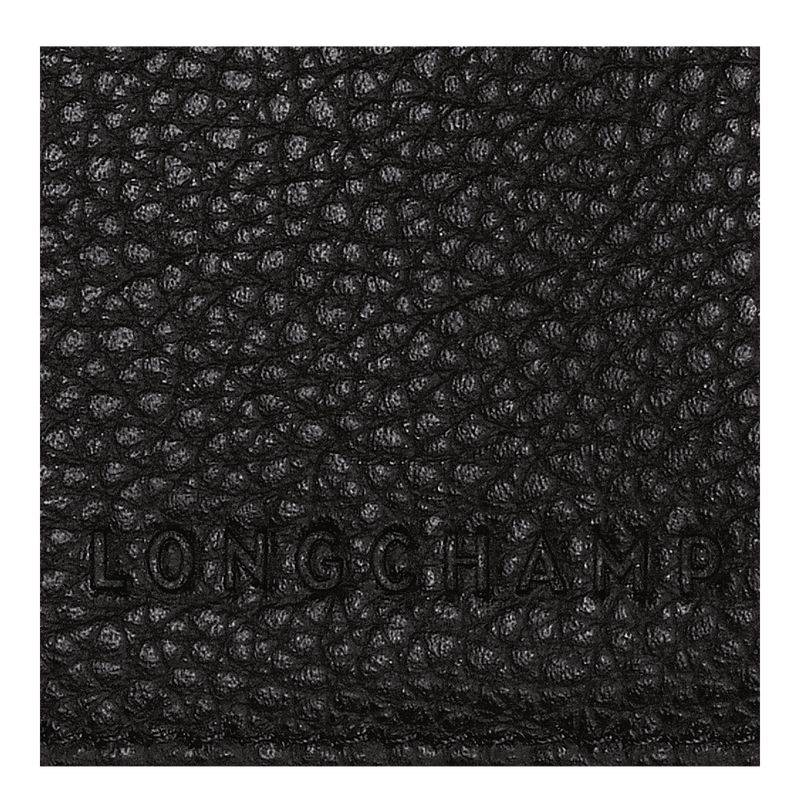 Men Longchamp Le Foulonné Passport Holder Black | Thailand-734RVLJWT
