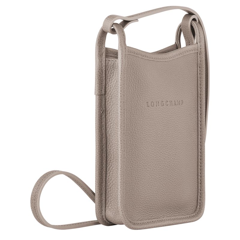 Men Longchamp Le Foulonné Phone Case Beige | Thailand-690FNPBQZ