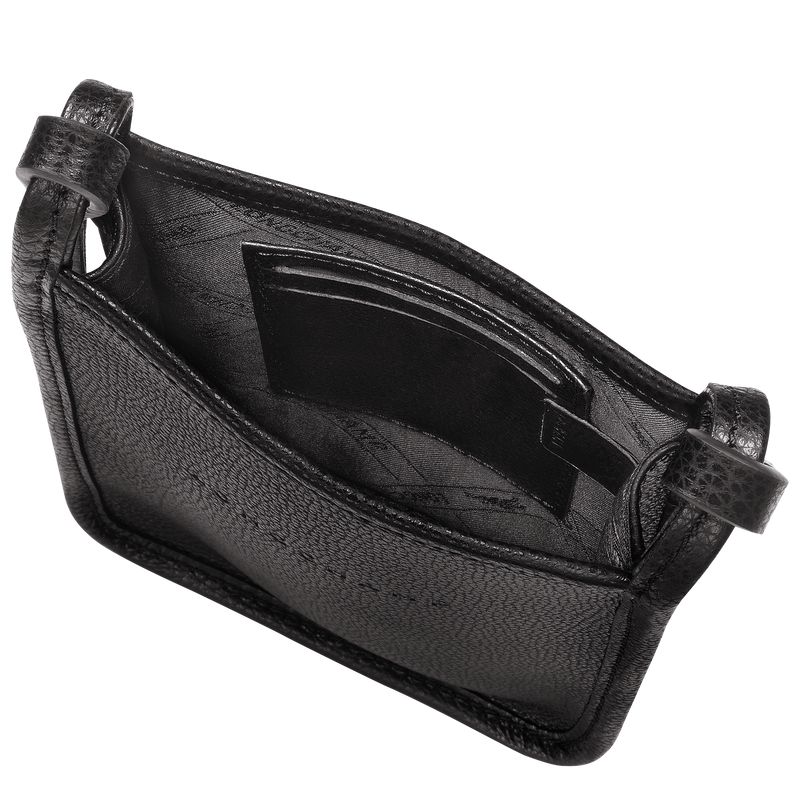 Men Longchamp Le Foulonné Phone Case Black | Thailand-324PKJDEF