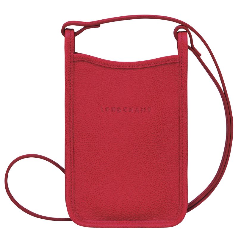 Men Longchamp Le Foulonné Phone Case Red | Thailand-297QLJCPX