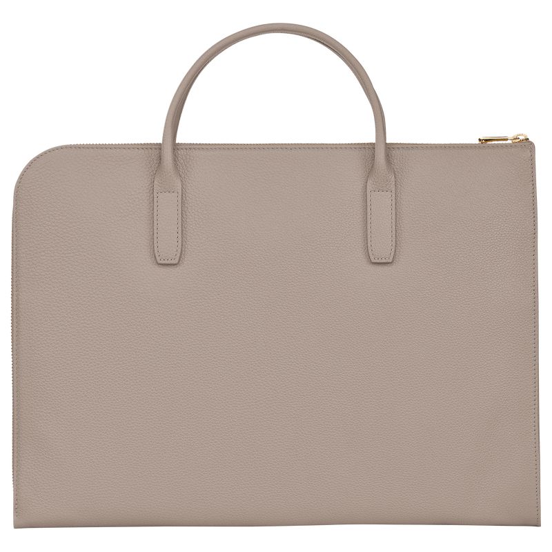 Men Longchamp Le Foulonné S Briefcase Beige | Thailand-987TCDFOE