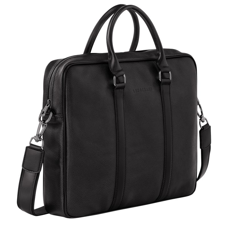Men Longchamp Le Foulonné S Briefcase Black | Thailand-423QKAMLR