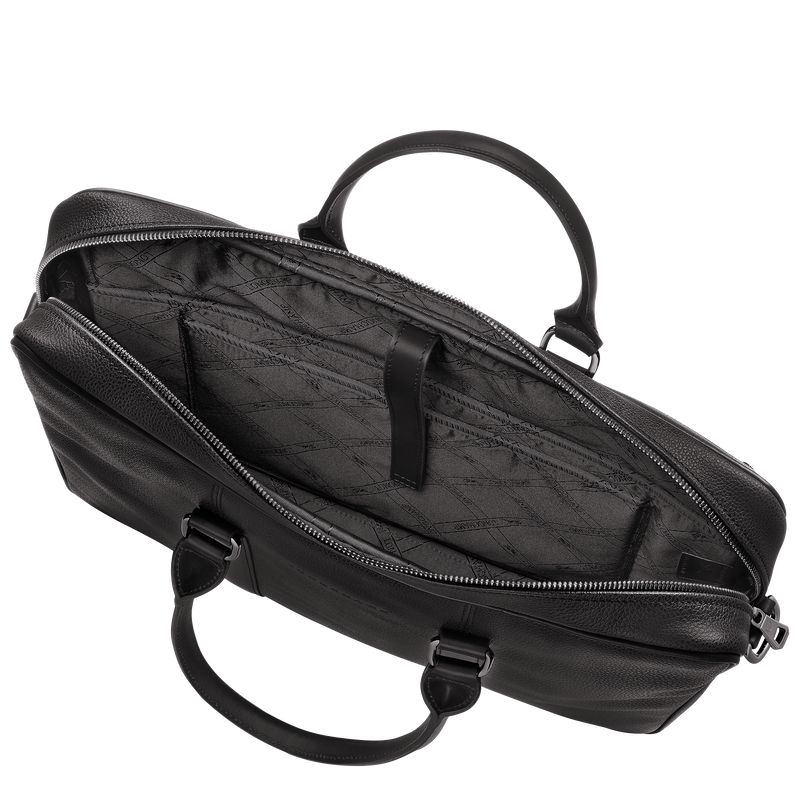 Men Longchamp Le Foulonné S Briefcase Black | Thailand-423QKAMLR