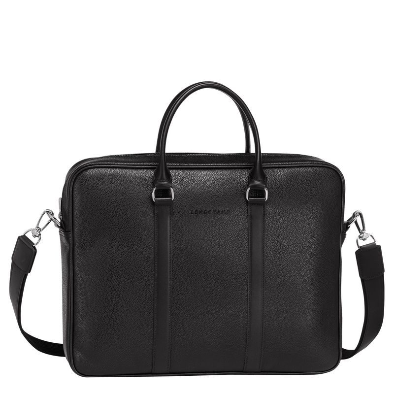 Men Longchamp Le Foulonné S Briefcase Black | Thailand-423QKAMLR