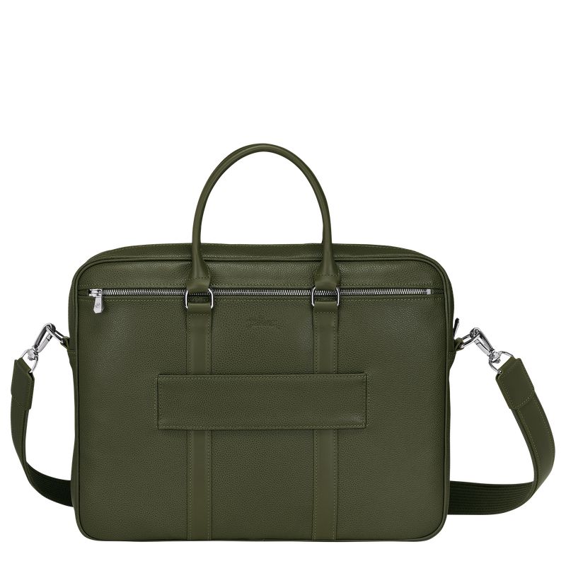 Men Longchamp Le Foulonné S Briefcase Khaki | Thailand-890LTRWAC