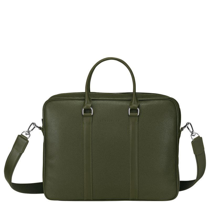 Men Longchamp Le Foulonné S Briefcase Khaki | Thailand-890LTRWAC