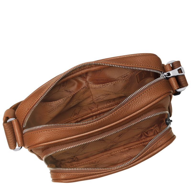 Men Longchamp Le Foulonné S Camera Crossbody Bag Brown | Thailand-795ZBRTOA