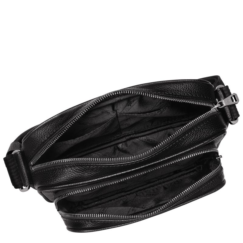Men Longchamp Le Foulonné S Camera Crossbody Bag Black | Thailand-547EBGJHL