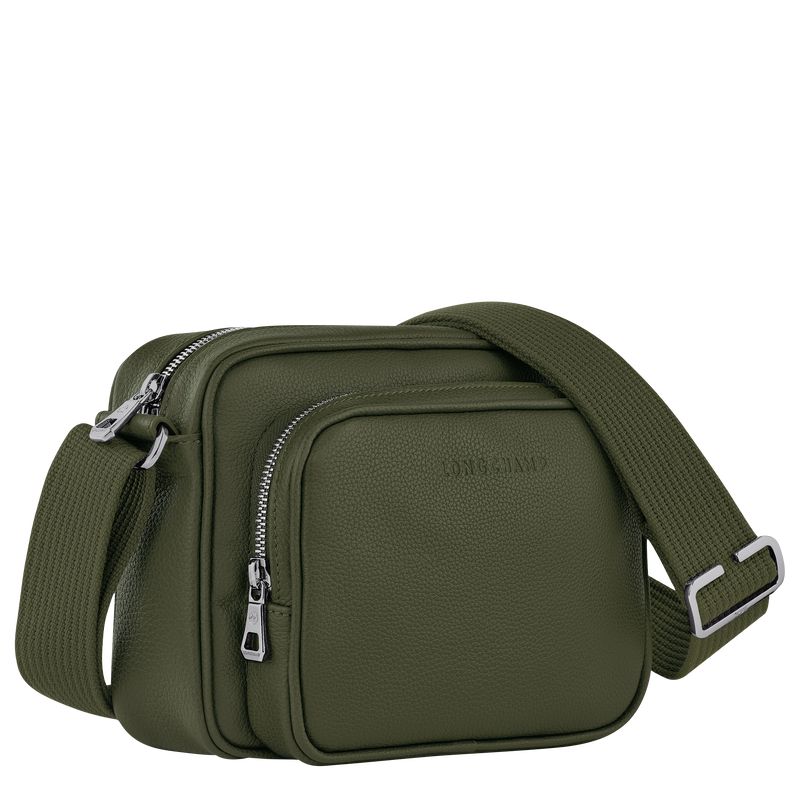 Men Longchamp Le Foulonné S Camera Crossbody Bag Khaki | Thailand-510HIOQXV