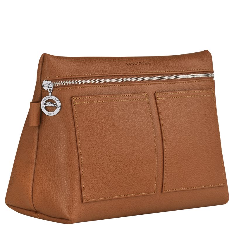 Men Longchamp Le Foulonné Toiletry Bags Brown | Thailand-732ZYLXOT