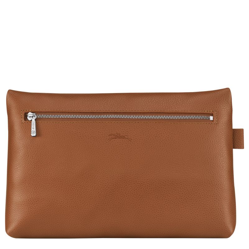 Men Longchamp Le Foulonné Toiletry Bags Brown | Thailand-732ZYLXOT