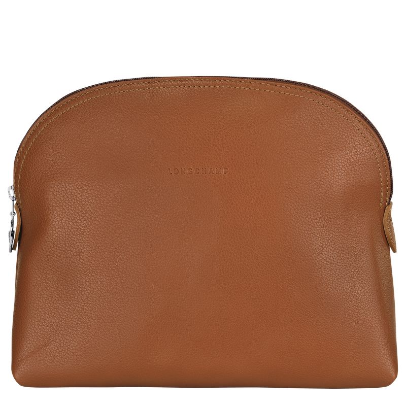 Men Longchamp Le Foulonné Toiletry Bags Brown | Thailand-926YQULSB