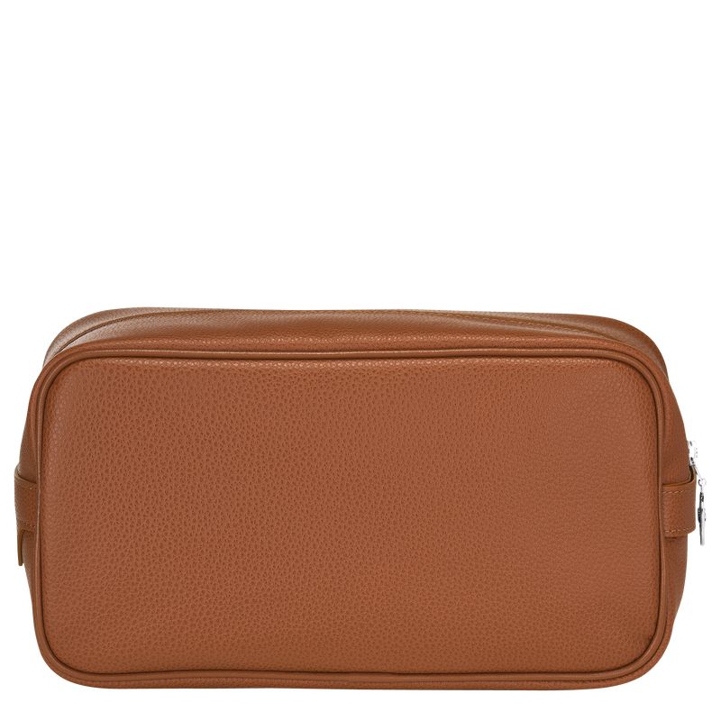 Men Longchamp Le Foulonné Toiletry Bags Brown | Thailand-608QXABYK