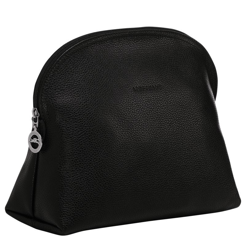 Men Longchamp Le Foulonné Toiletry Bags Black | Thailand-507OQBTLU