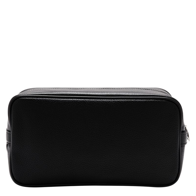 Men Longchamp Le Foulonné Toiletry Bags Black | Thailand-570PKJUMW
