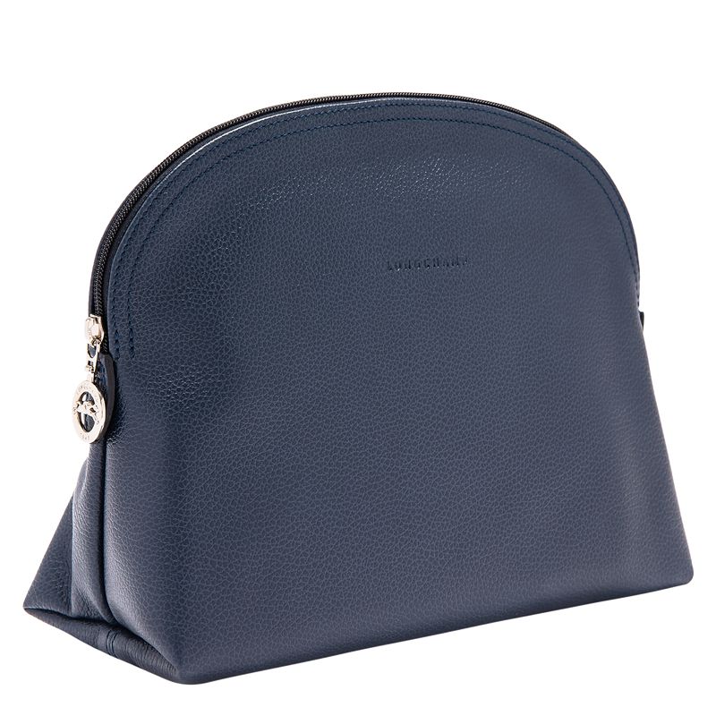 Men Longchamp Le Foulonné Toiletry Bags Navy | Thailand-768VAZQCF